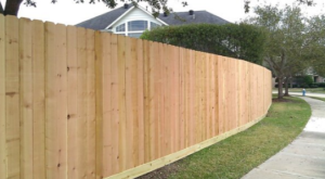 Wooden fence installation